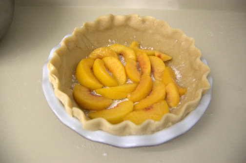 Sour Cream Peach Pie