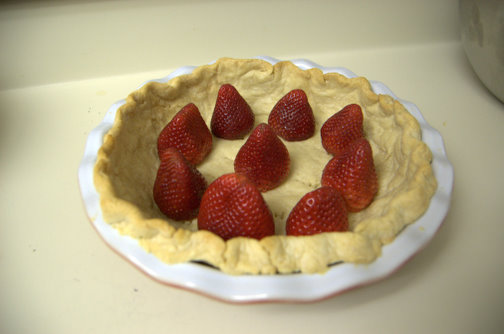 Strawberry Custard Pie